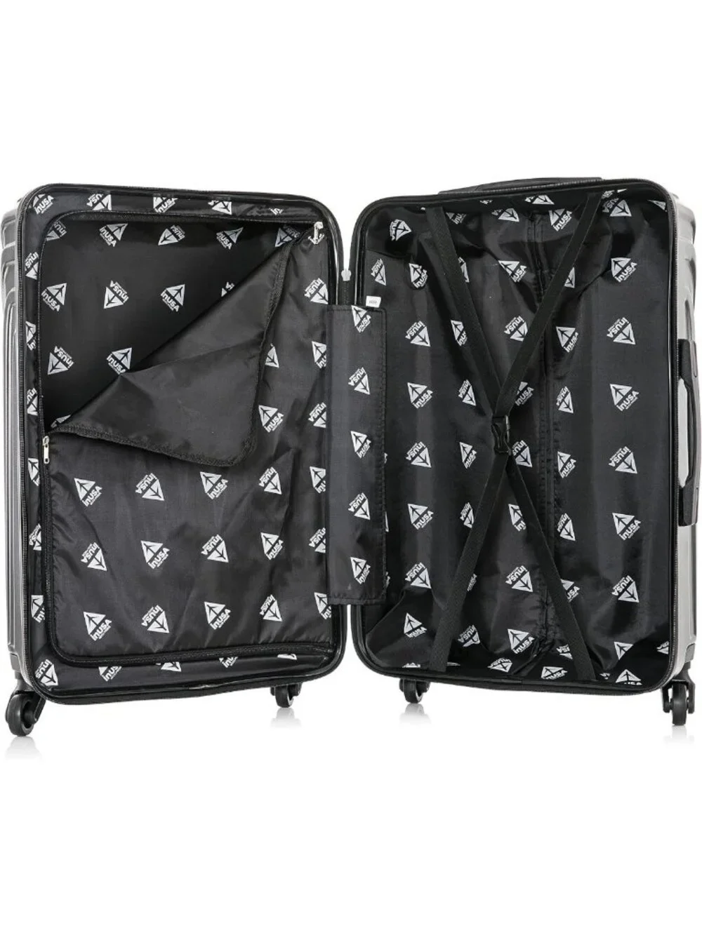Lightweight 20-Inch Carry-On Hardside Spinner Luggage - Stylish Black Travel Bag